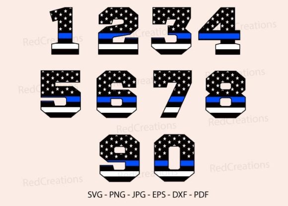 Thin Blue Line Numbers Svg, Police Dad: Design Review for Real Embroidery Projects